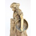 statueta art nouveau - vaza/suport encrier. sculptura in bronz.Franta cca 1880